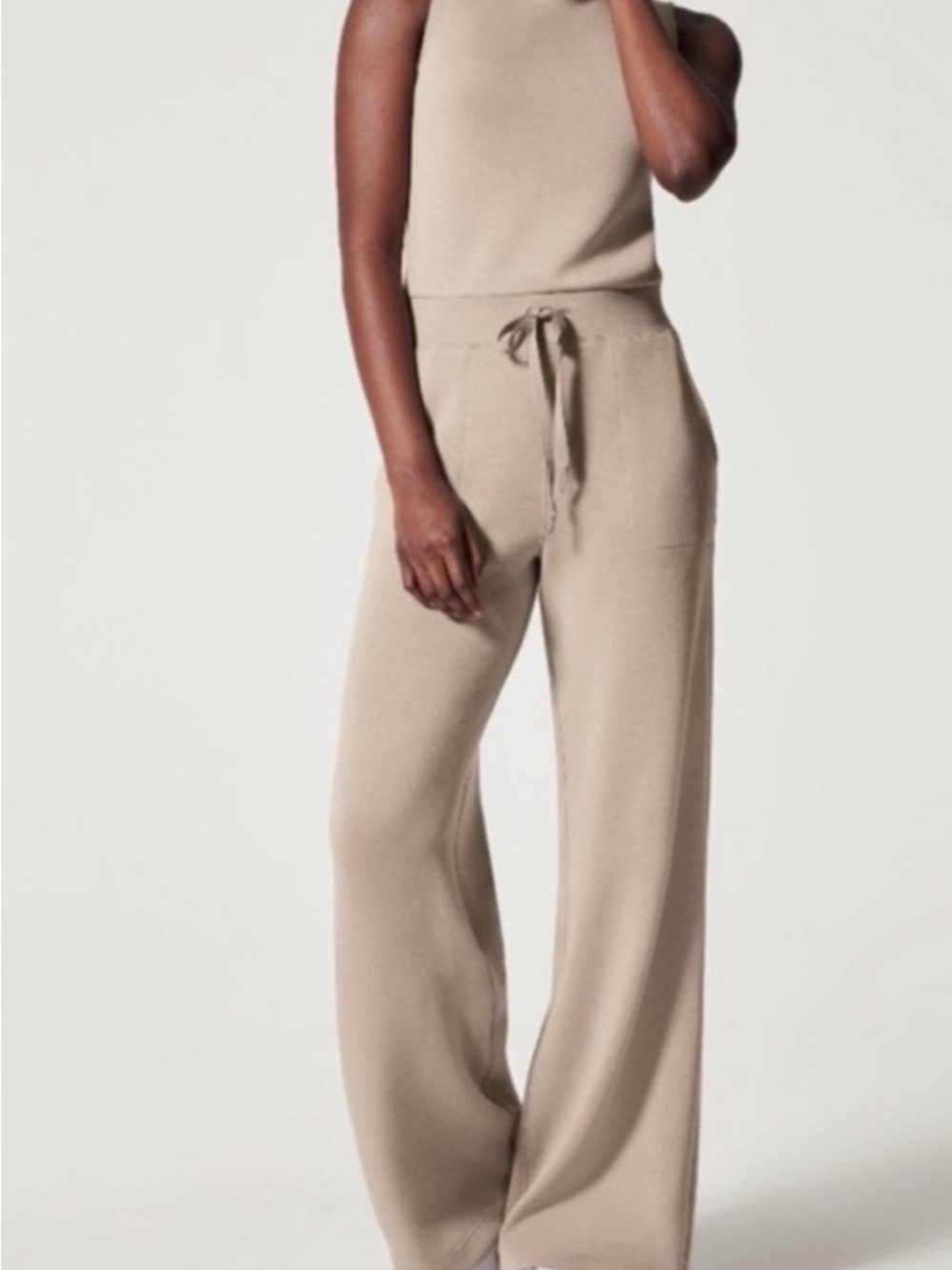 SPANX Neutral AirEssentials Sleeveless Jumpsuit